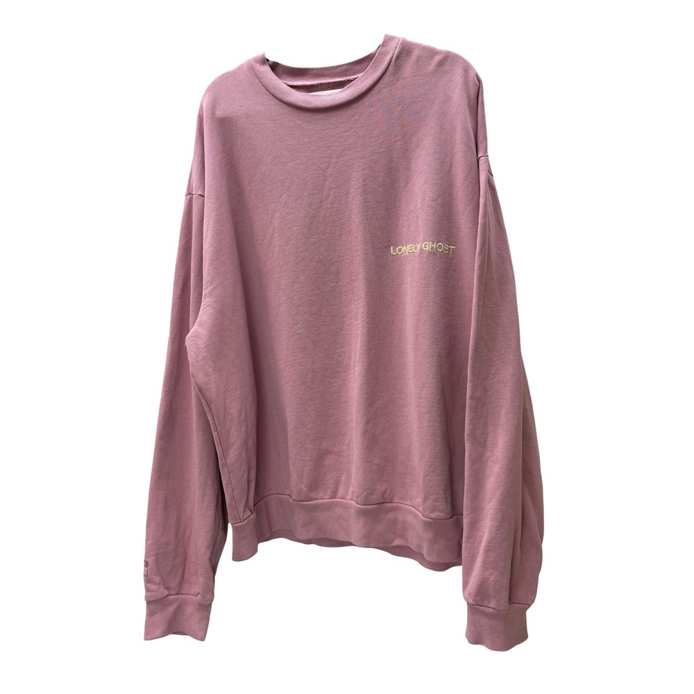 Lonely Ghost Crewneck Sweatshirt Mauve Pink‎ Cotton Oversized 3XL Womens